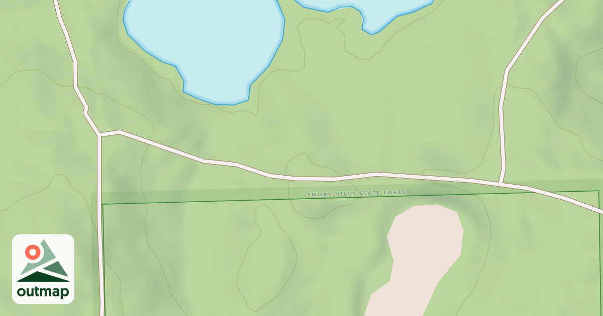 Map of Smoky Hills in Becker