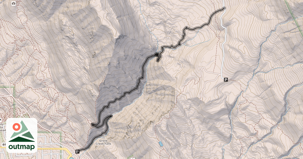 Map of Grove Creek Trail
