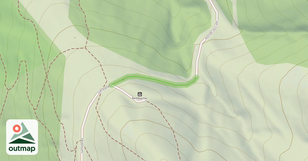 Map of Rocher du Cerf