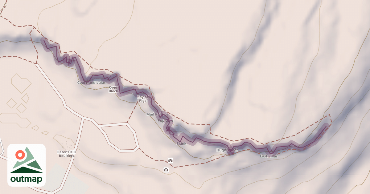 Map of Peterskill East Cliff