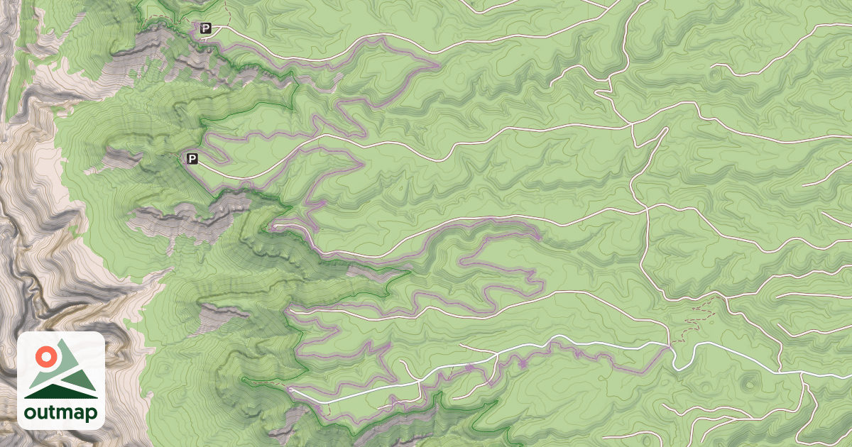 Map of Rainbow Rim Trail