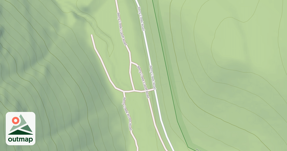 Map of BERRY CREEK CUTOFF