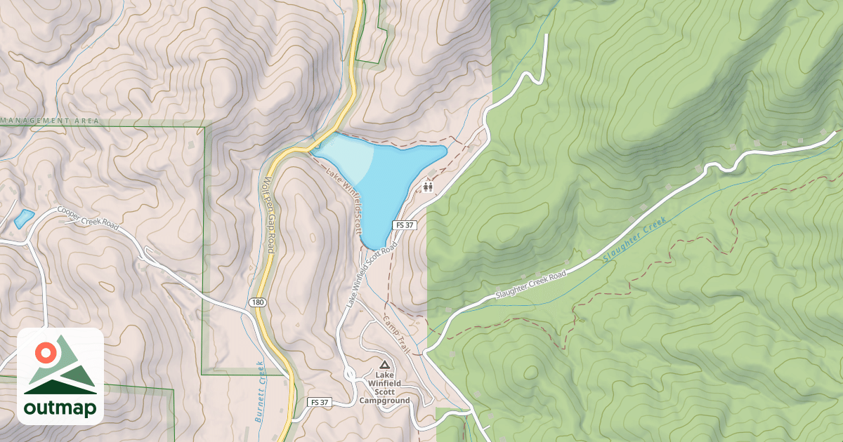 Map of LAKE WINFIELD SCOTT