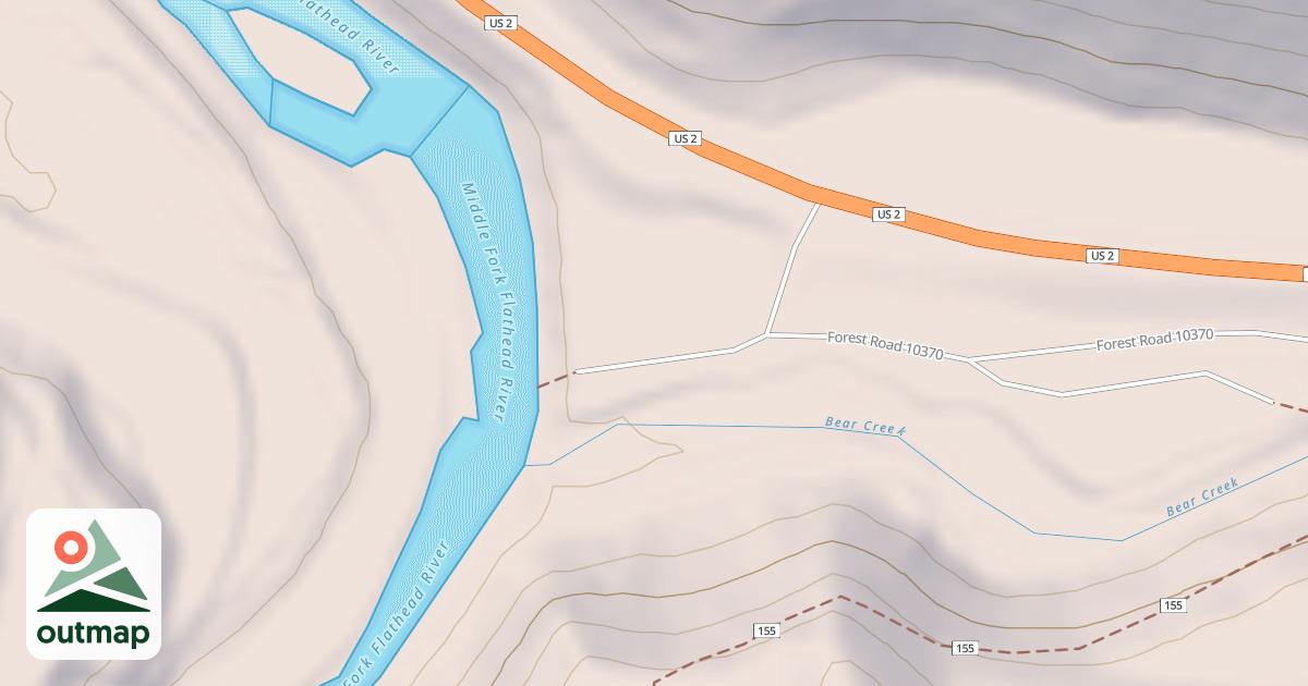 Map of BEAR CREEK ACCESS