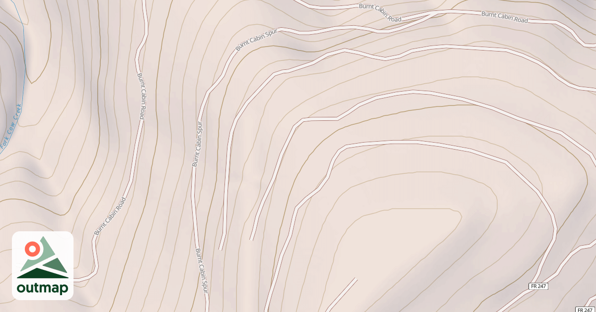 Map of BURNT CABIN SPUR