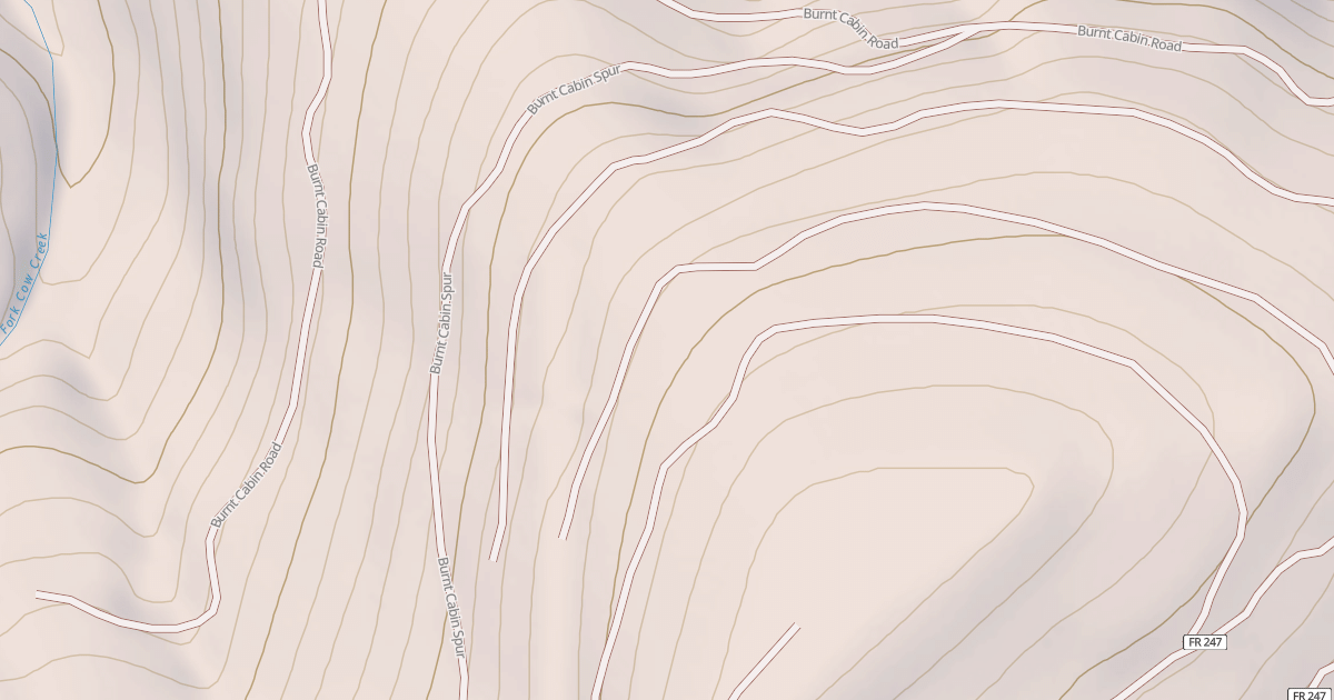 Map preview of BURNT CABIN SPUR