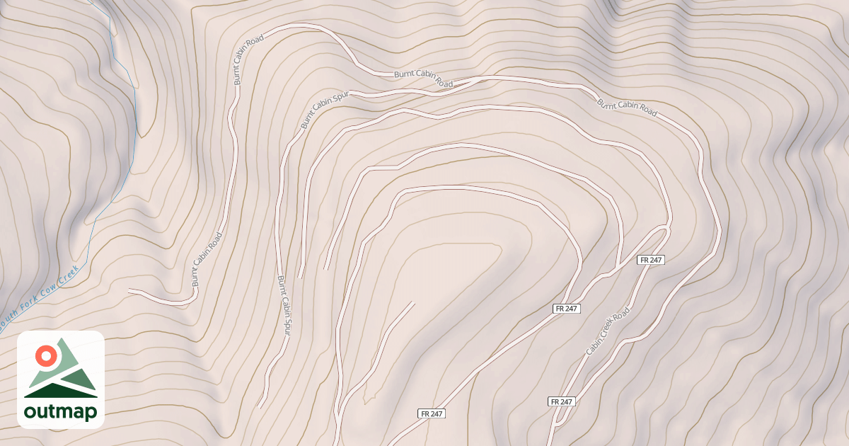 Map of BURNT CABIN