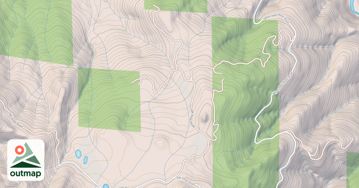 Map of OAK KNOB