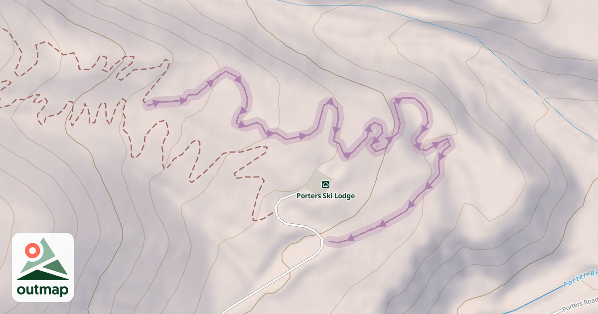 Map of Porters Easy Flow Trail