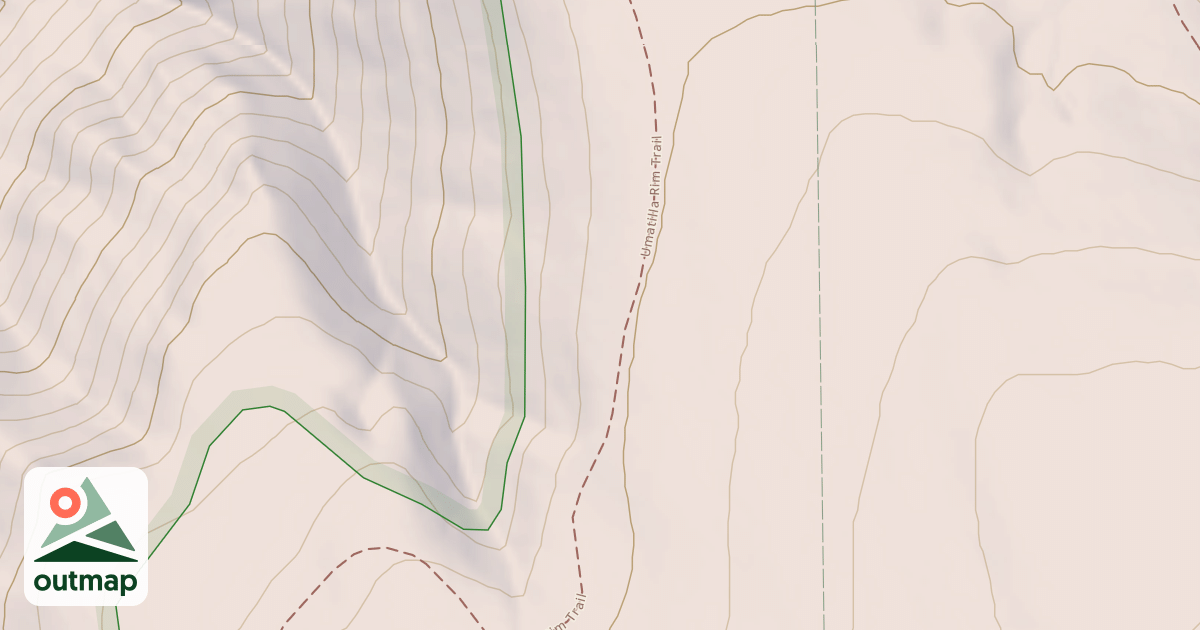 Map of Umatilla Rim Trail