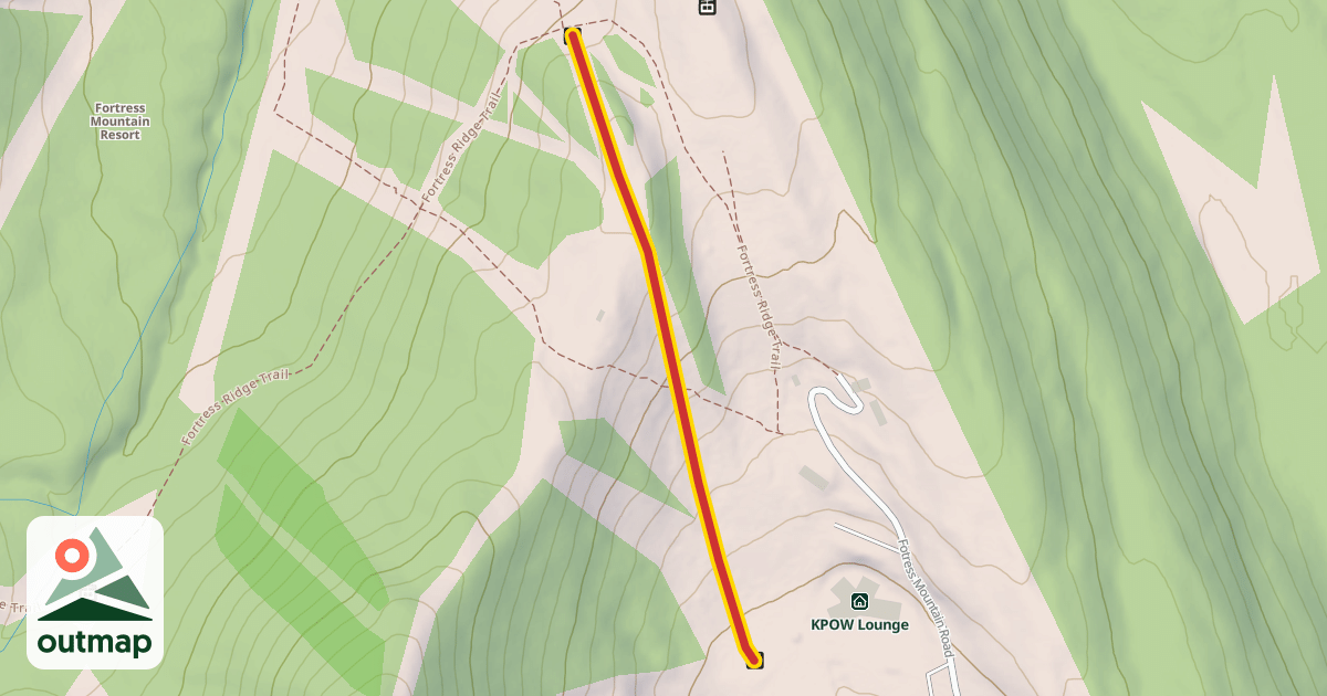 Map of Curved T-Bar South