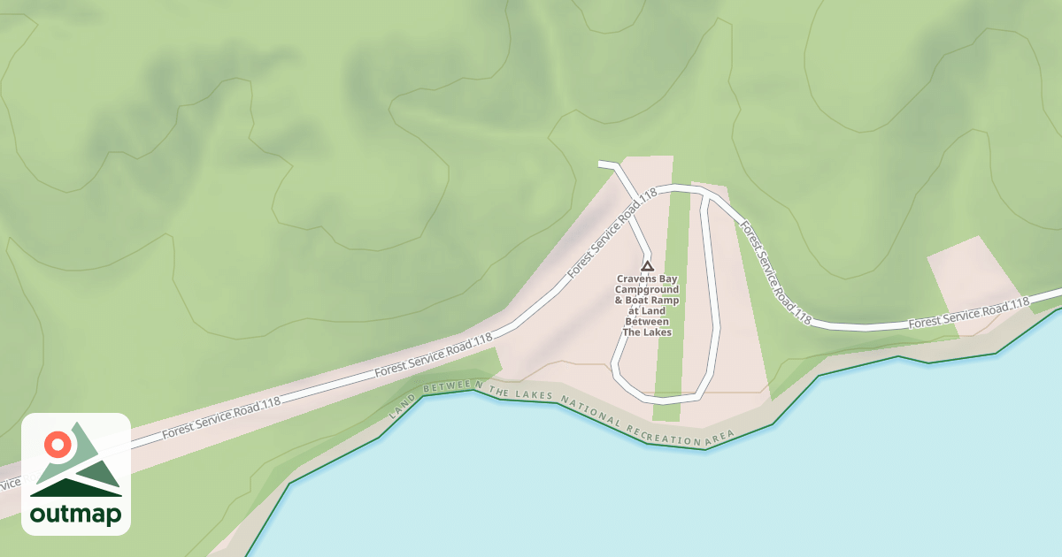Map of CRAVENS BAY ROAD