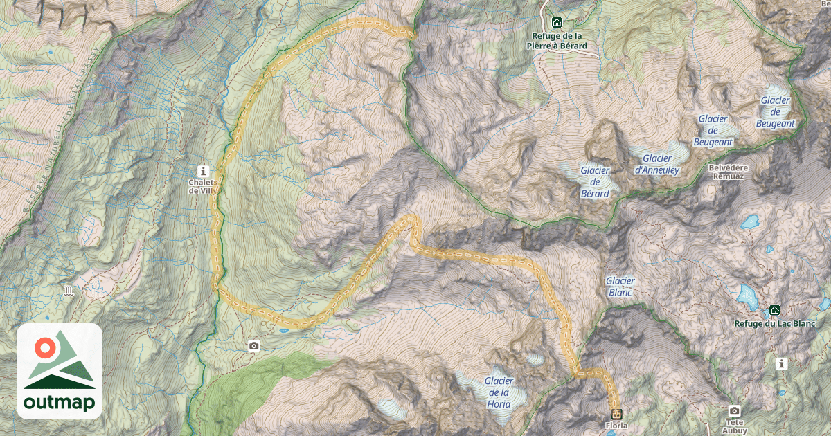 Map of Col Crochues-Cochon — Téléski de la Floria