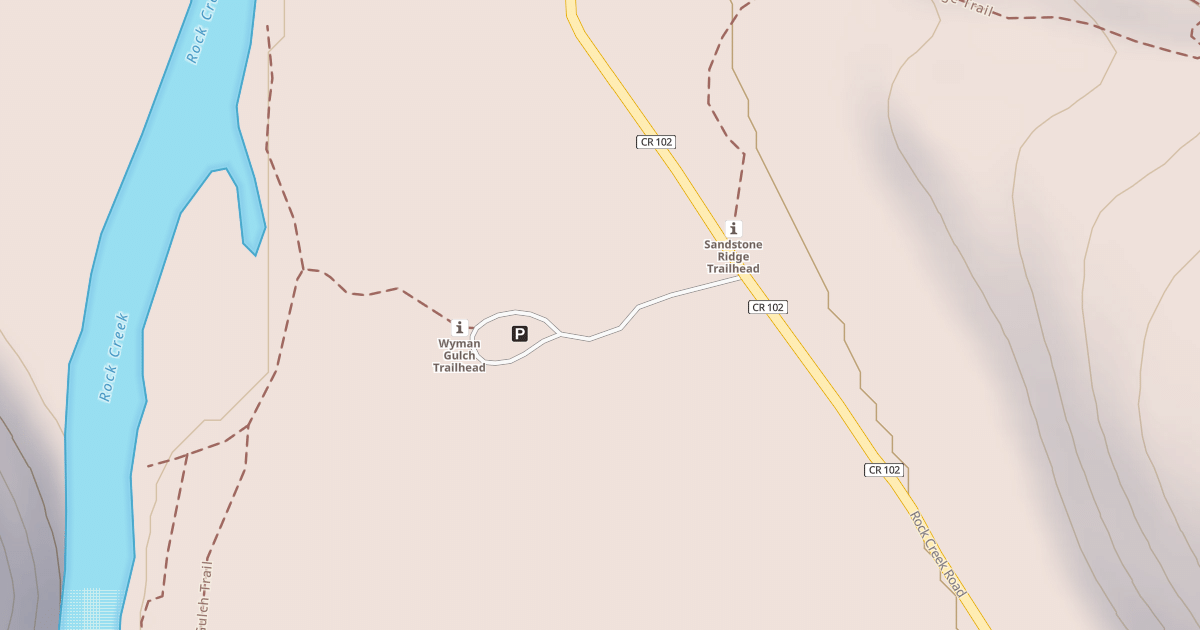 Map preview of WYMAN GULCH TRAILHEAD
