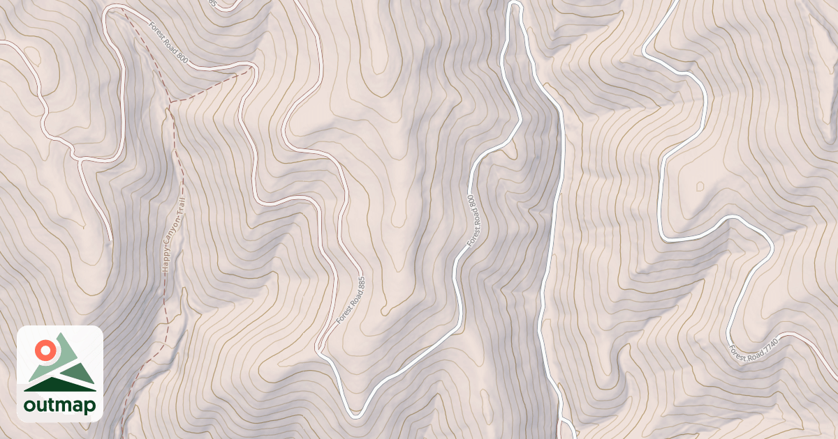 Map of USFS National Forest System Roads {58EF8889-2CDB-44F0-A2C0-CE050BC13A9A}