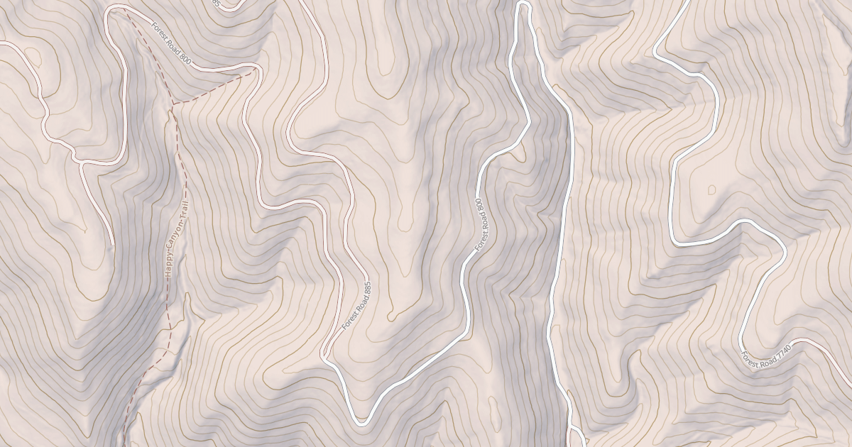 Map preview of USFS National Forest System Roads {58EF8889-2CDB-44F0-A2C0-CE050BC13A9A}