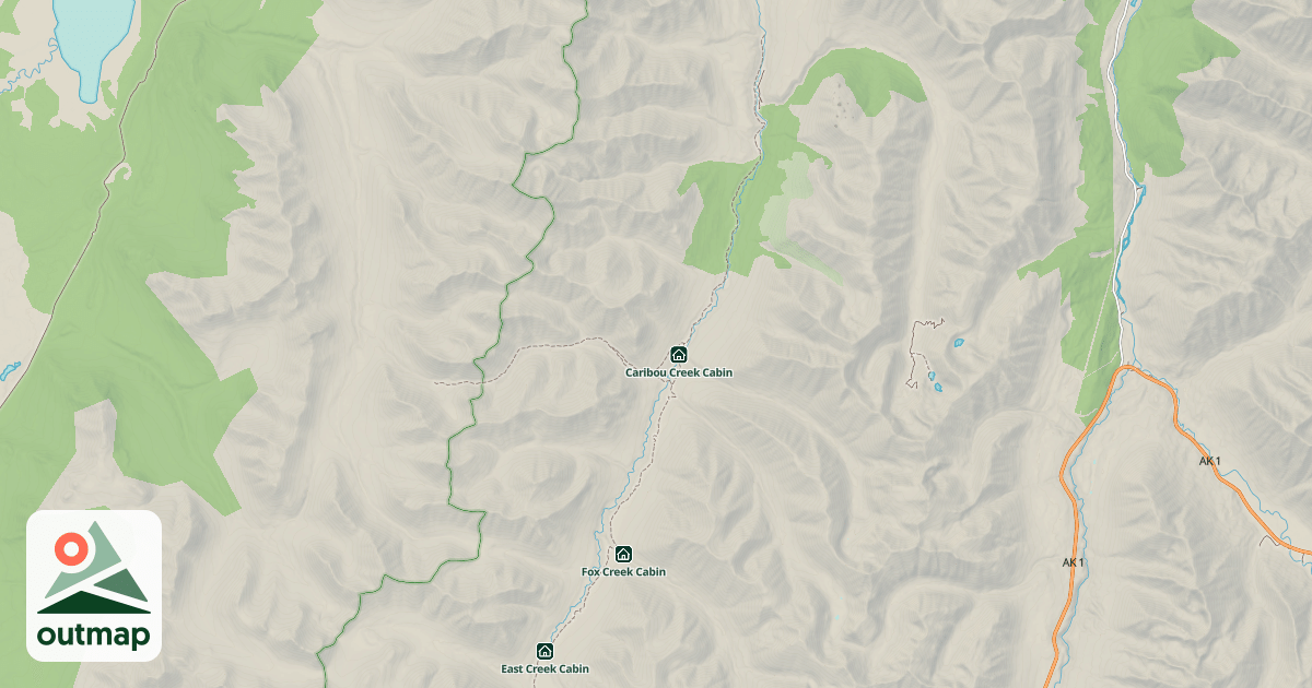 Map of Resurrection Pass Trail