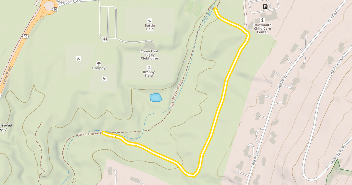 Map preview of Girl Brook Trail
