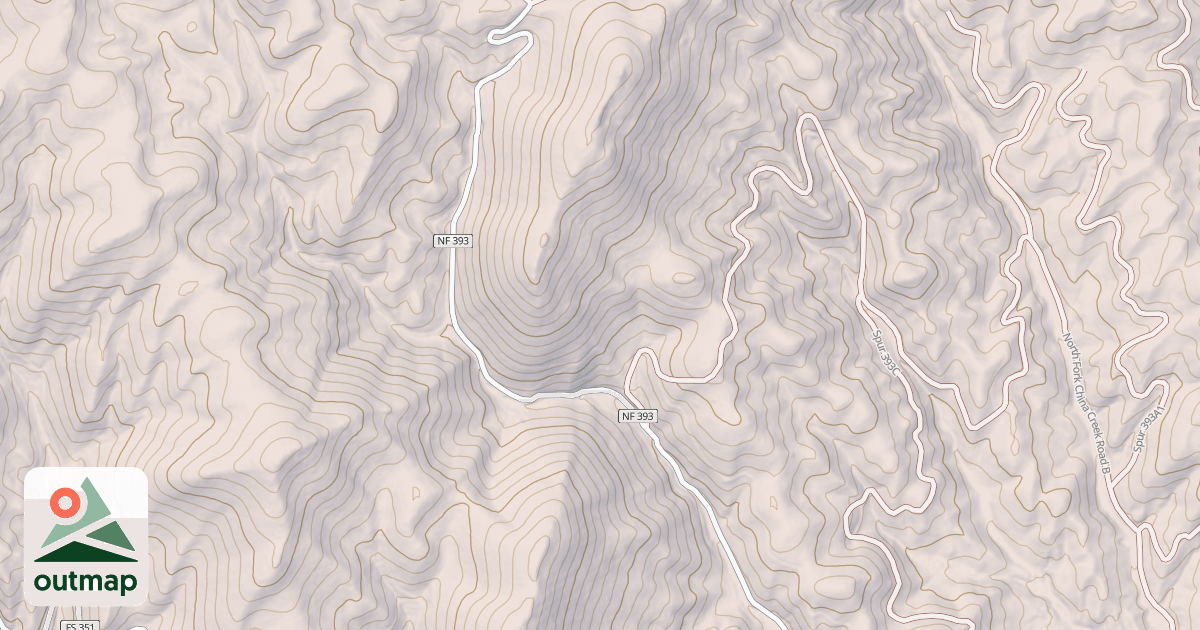 Map of CHINA FORK-WEST FORK