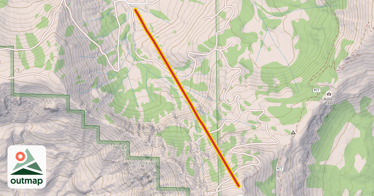 Map of Mount Lincoln Express