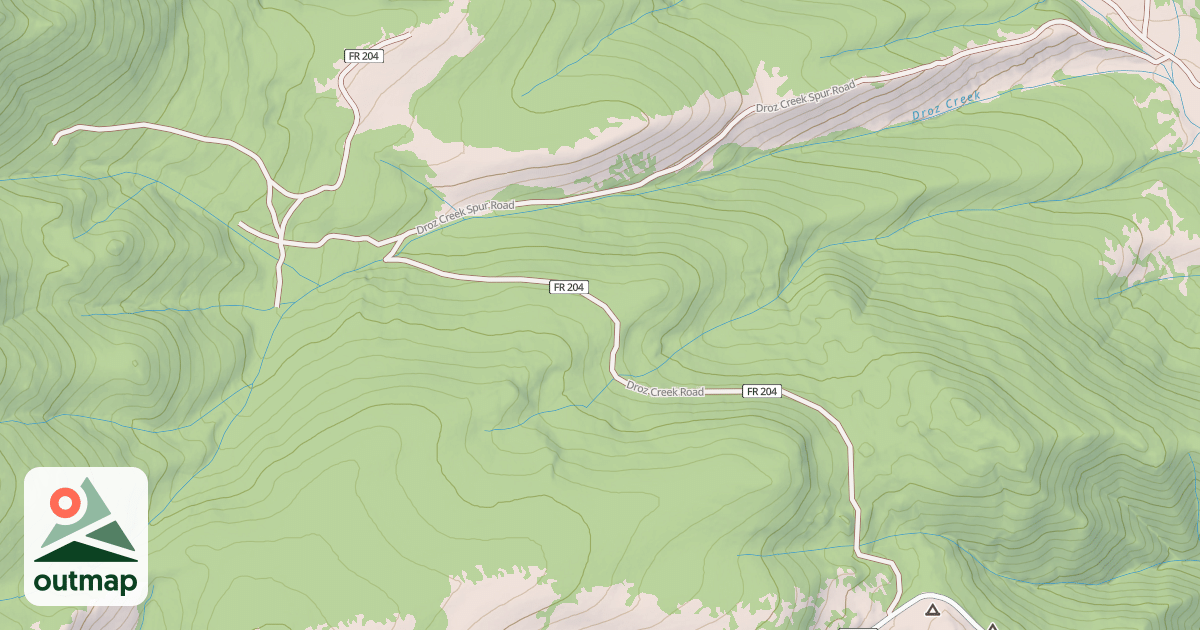 Map of DROZ CREEK