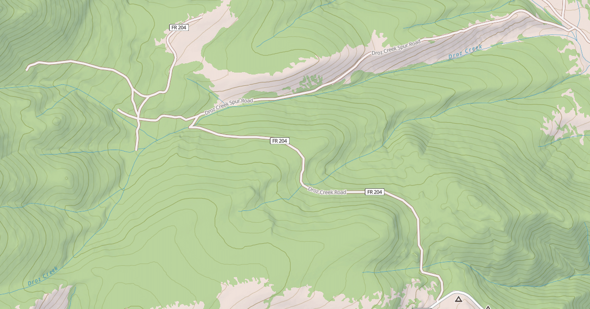 Map preview of DROZ CREEK