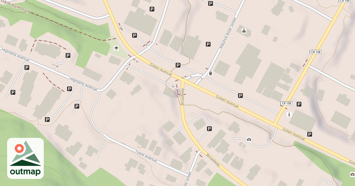 Map of Woodridge O&W Rail Trail