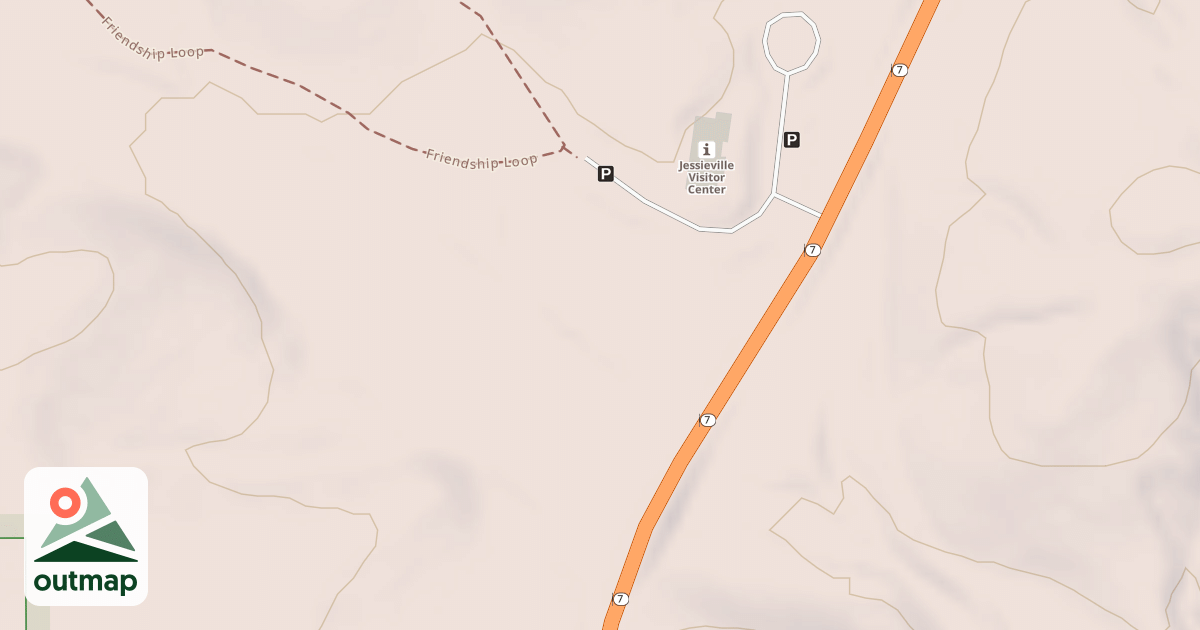 Map of JESSIEVILLE RANGER OFFICE
