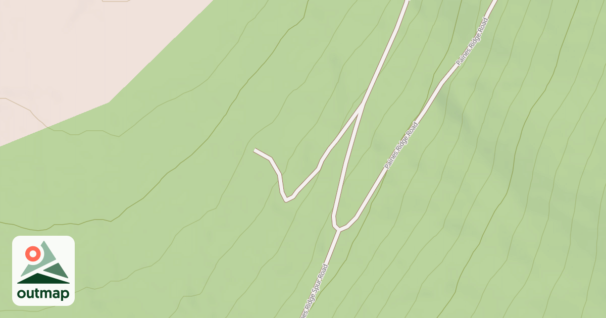 Map of PAINES RIDGE SPUR