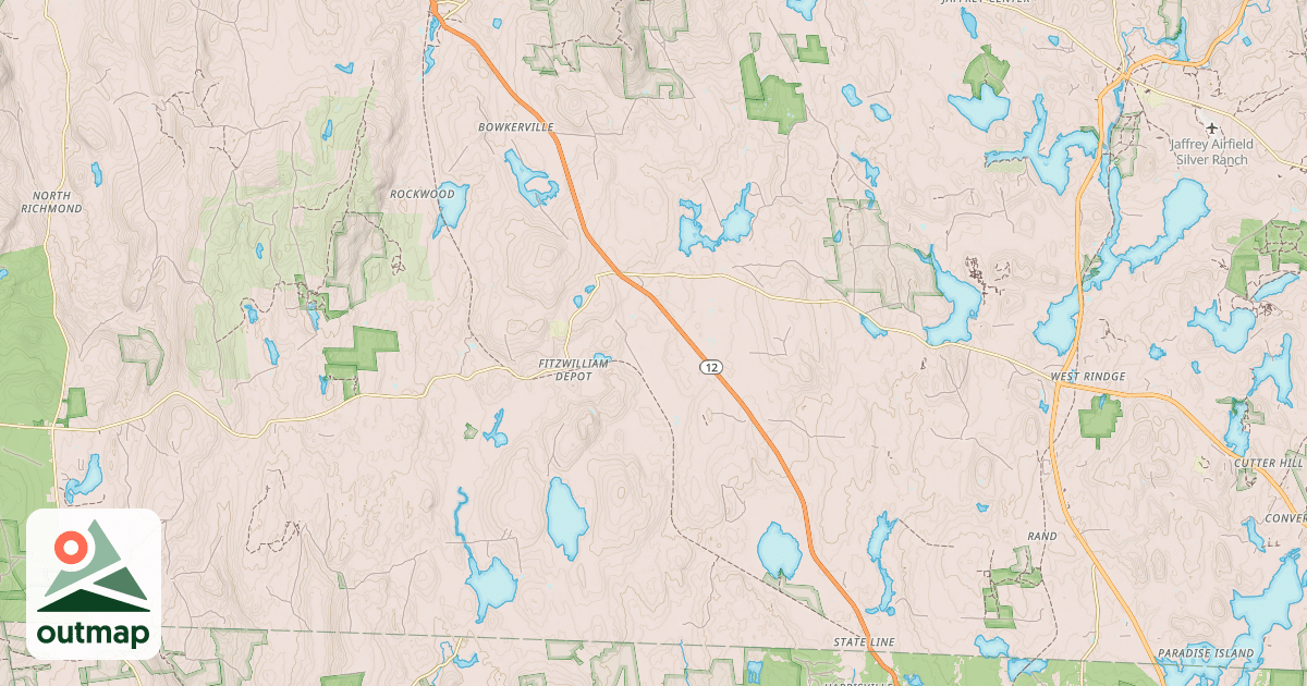 Map of Cheshire Rec. Rail Trail