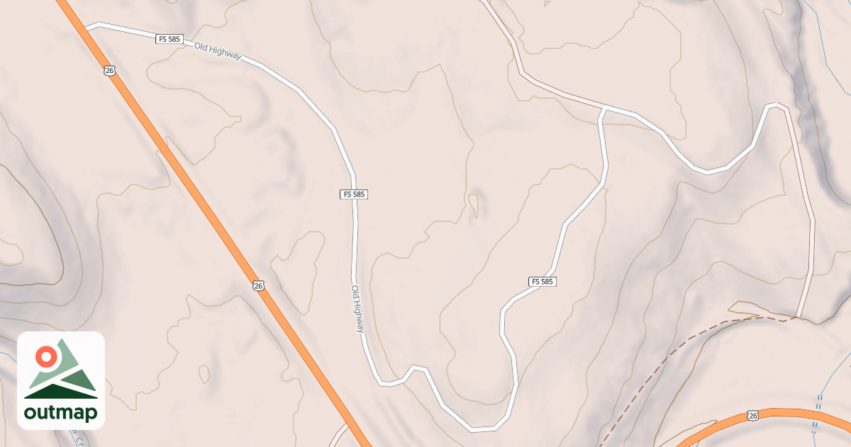 Map of OLD HIGHWAY