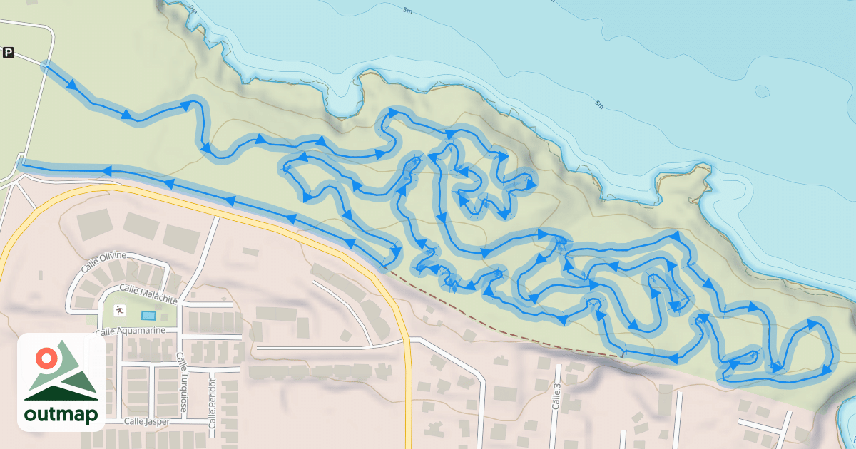 Map of Cerro Gordo MTB Trail in Vega Alta