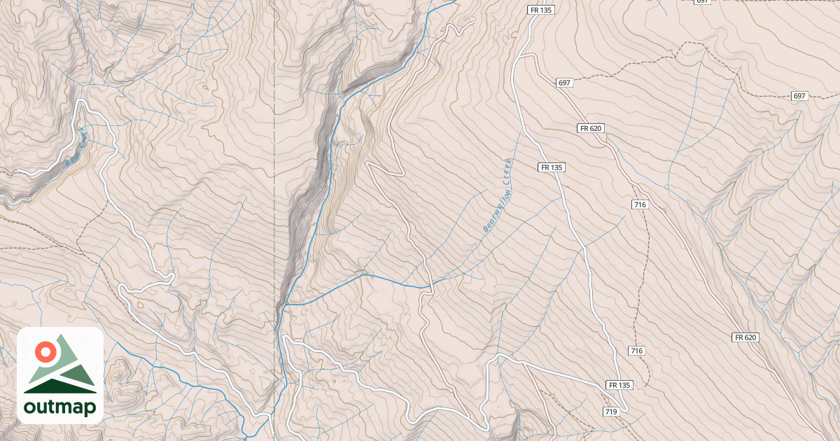 Map of BEAVER SLOPE