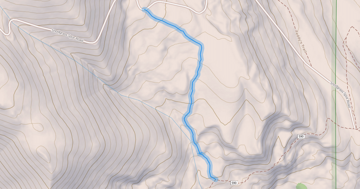 Map preview of Snodgrass Spur 590.2A Trail