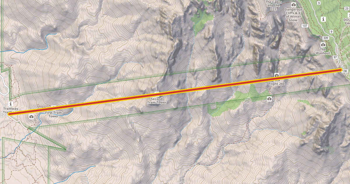 Map preview of Sandia Peak Aerial Tramway