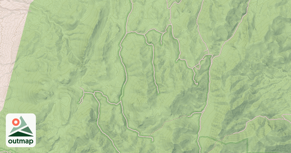 Map of BIG COW CANYON ROAD