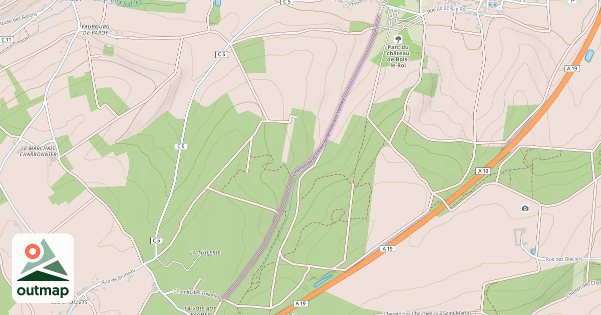 Map of Chemin de la Vallée de la Voie aux Vaches