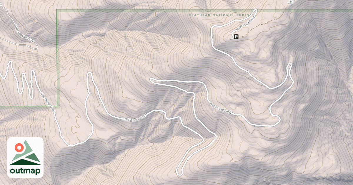 Map of NAPA LOOKOUT
