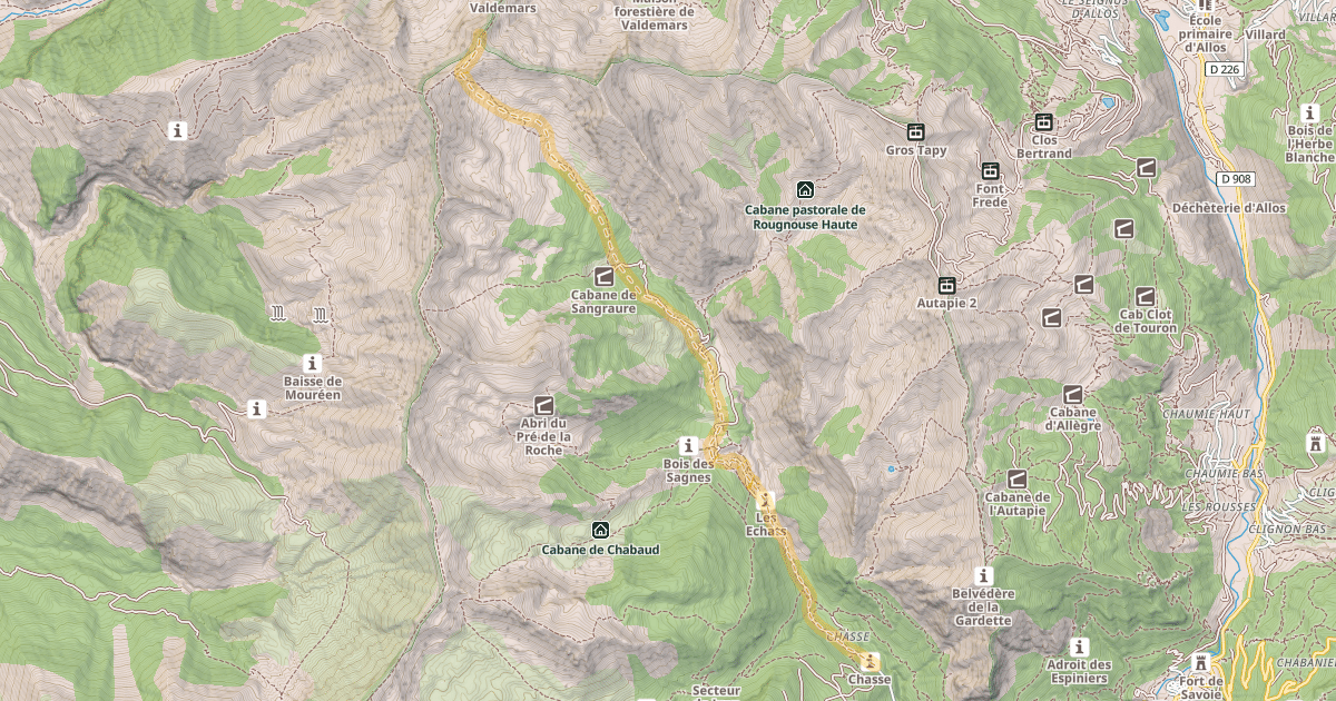 Map preview of Sommet de Valdemars — Chasse