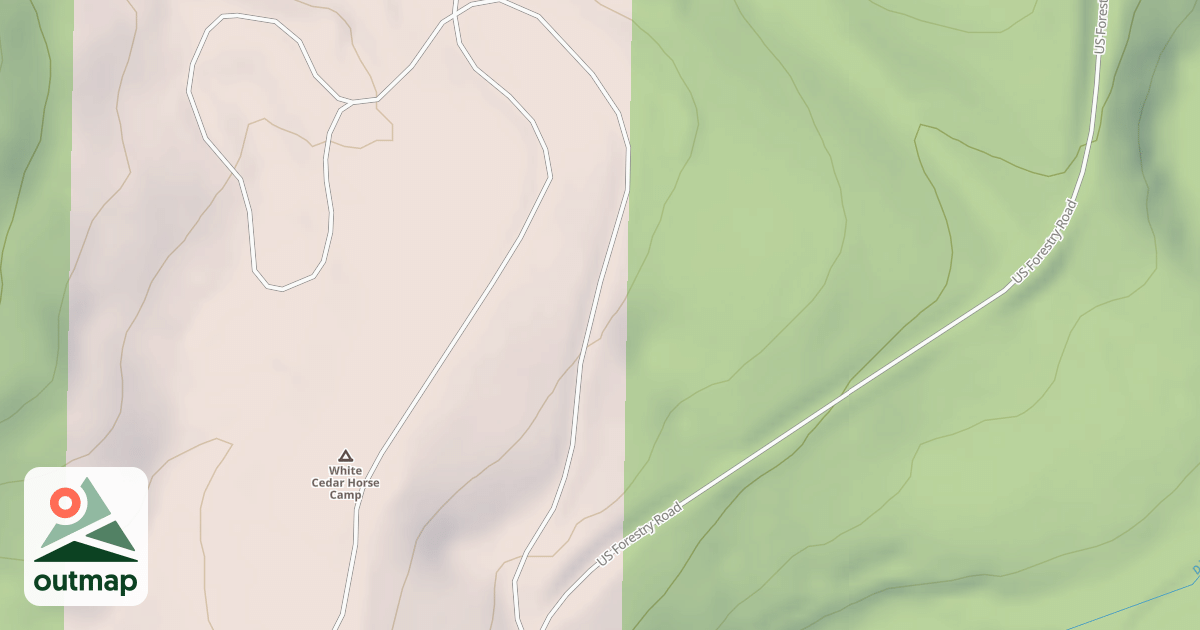 Map of WHITE CEDAR HORSE CAMP
