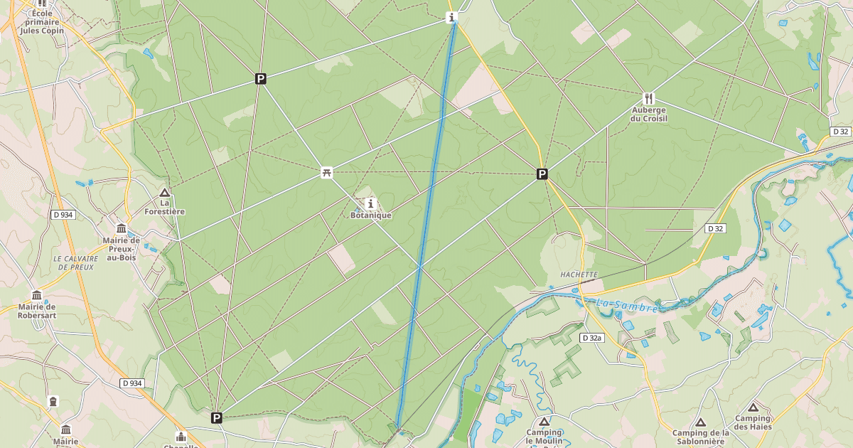 Map preview of Sentier des Étoquies à la Touraille