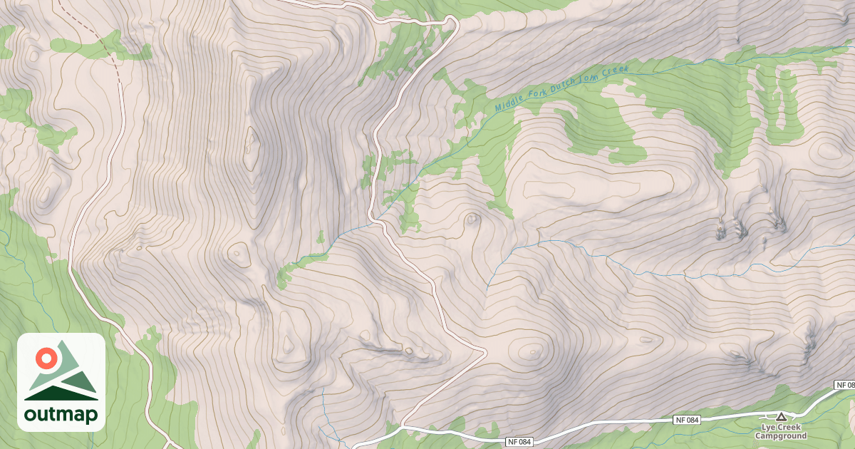 Map of LYE CREEK SPUR A