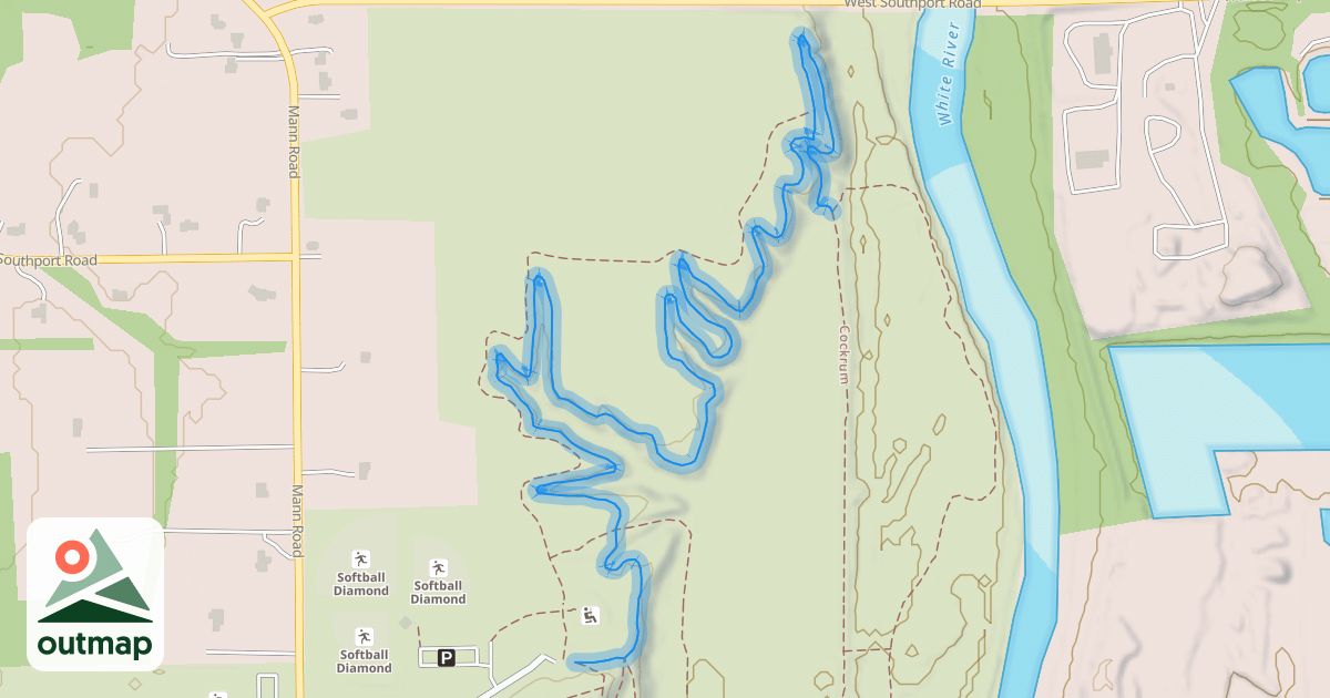 Map of Lenape (Mountain Bike Trail)