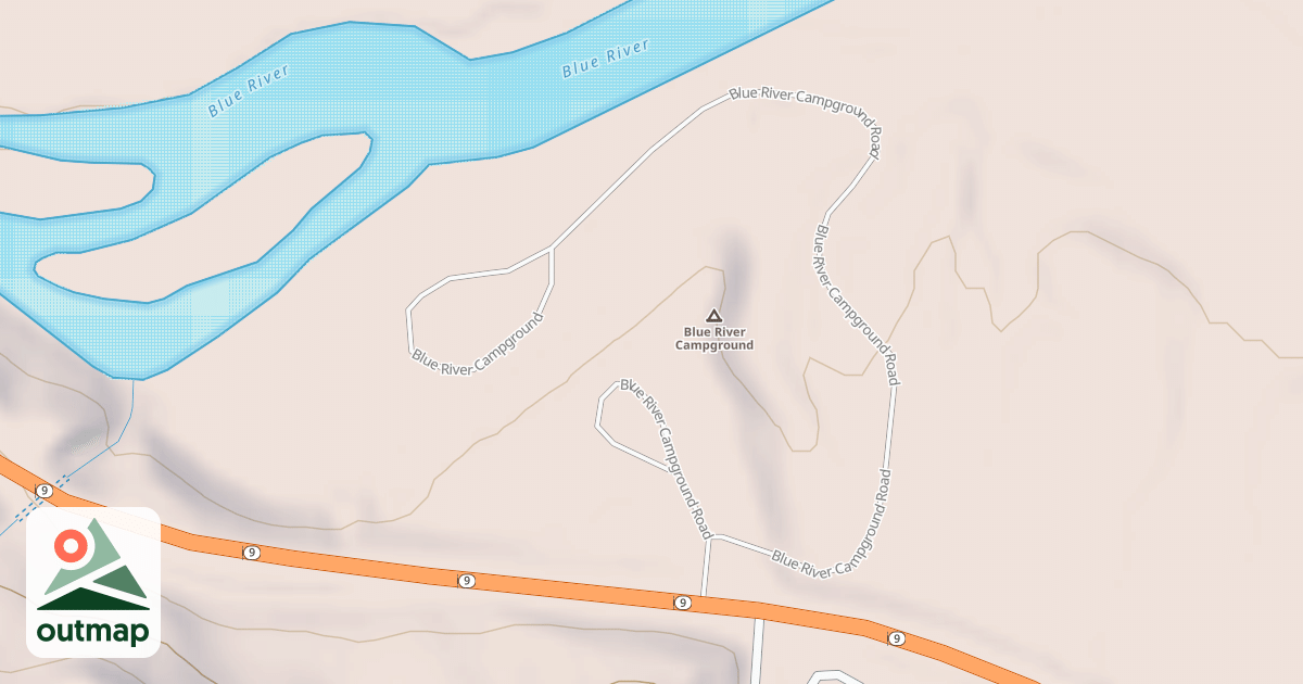 Map of BLUE RIVER CAMPGROUND
