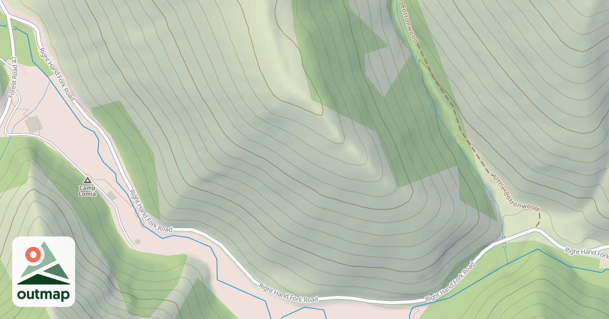 Map of RIGHT FORK LOGAN CYN.