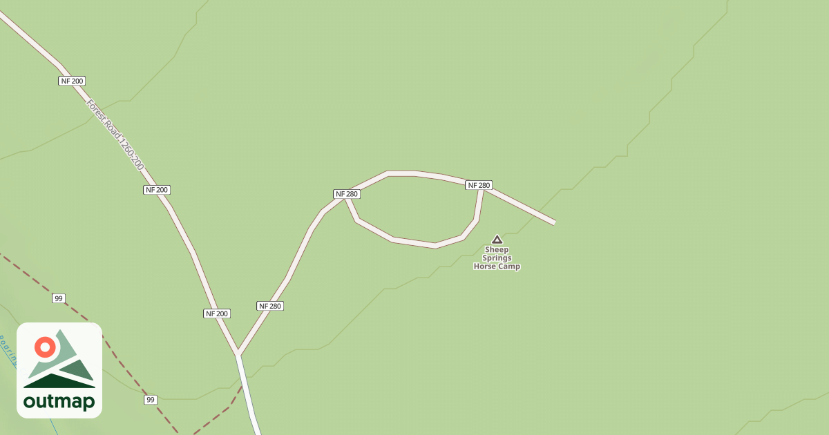 Map of SHEEP SPRING HORSE CAMP