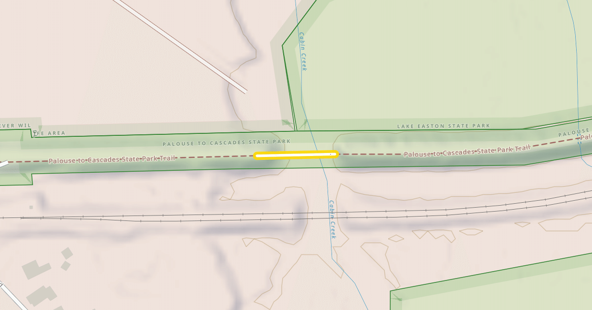Map preview of Palouse to Cascades State Park Trail