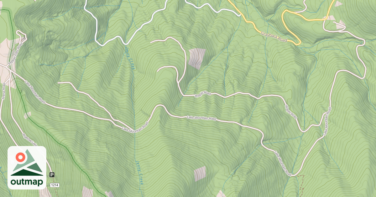 Map of LAKE MTN