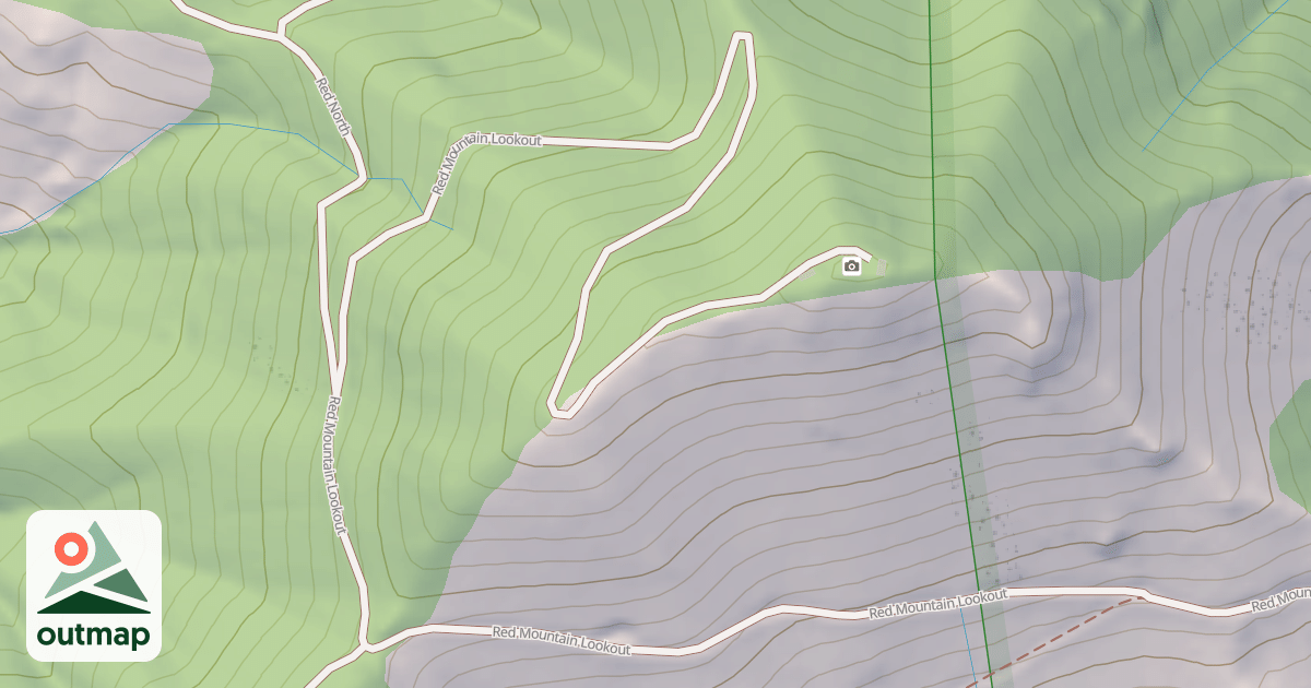Map of RED MTN LOOKOUT