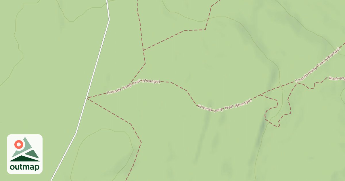 Map of Friends Loop Trail (Orange)